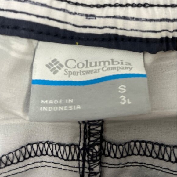 Columbia Womens Omni-Shade Regular Fit Striped Navy & White Shorts Size S - New - Picture 6 of 8